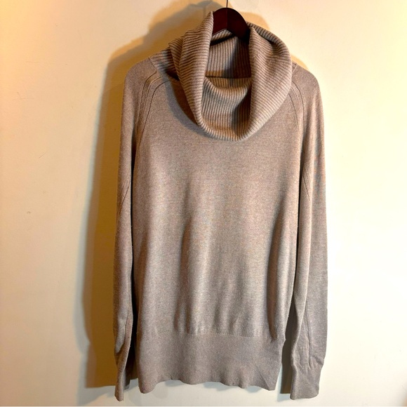 REISS Sz M Sweater Cowl Neck Raglan Sleeve Alpaca Wool Other Blend Ecru Cream - Picture 2 of 11